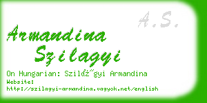 armandina szilagyi business card